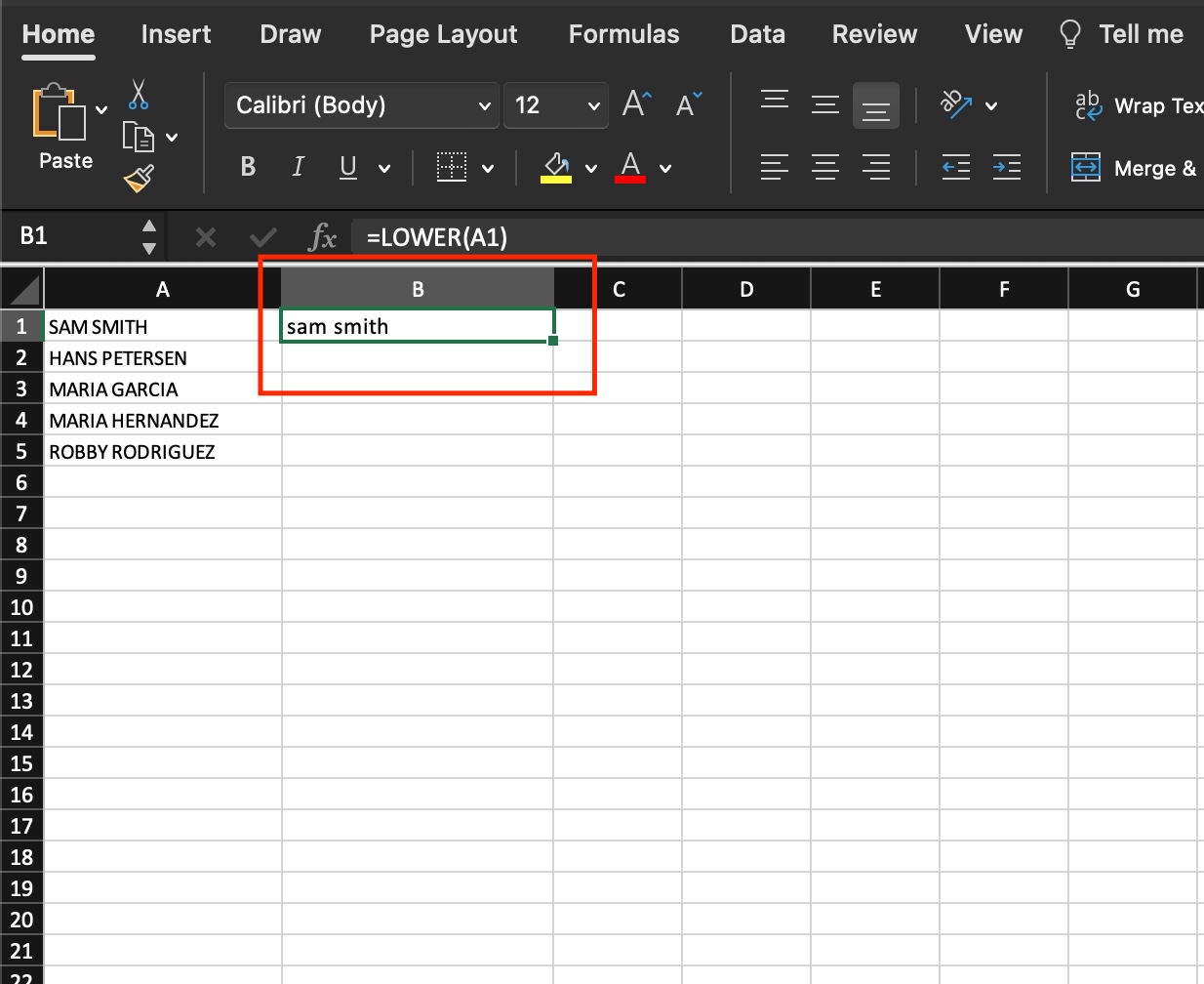 How To Turn Upper Case To Lower Case In Excel